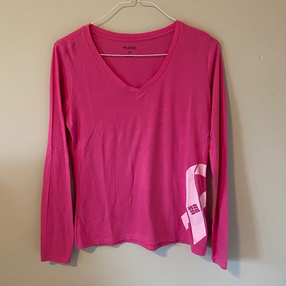 Columbia Sportswear Breast Cancer Awareness L/S tee, Size Medium